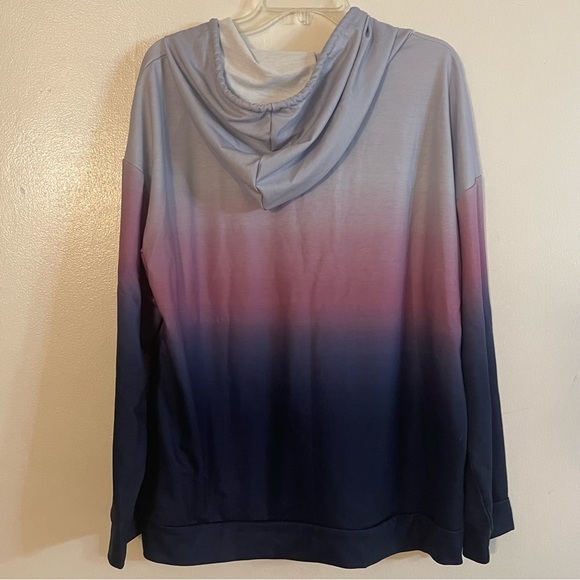 ETCYY Women's Color Block Hoodie Drawstring Sweatshirt with Pocket Size XL - Picture 4 of 9